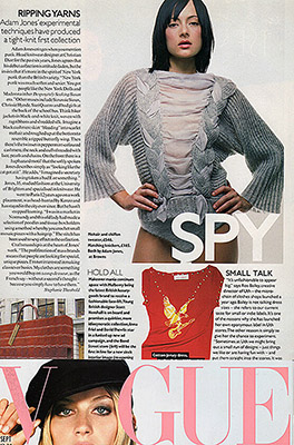 styliste knitwear designer mode fashion maille dress Robe femme womenswear adam jones paris publication press magazine vogue