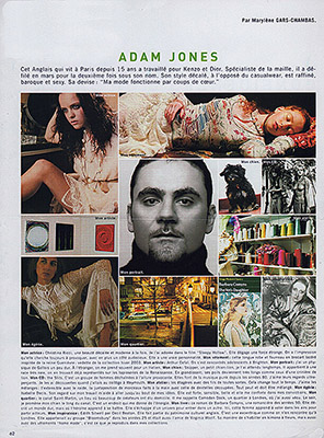 styliste knitwear designer mode fashion maille dress Robe femme womenswear adam jones paris publication press magazine